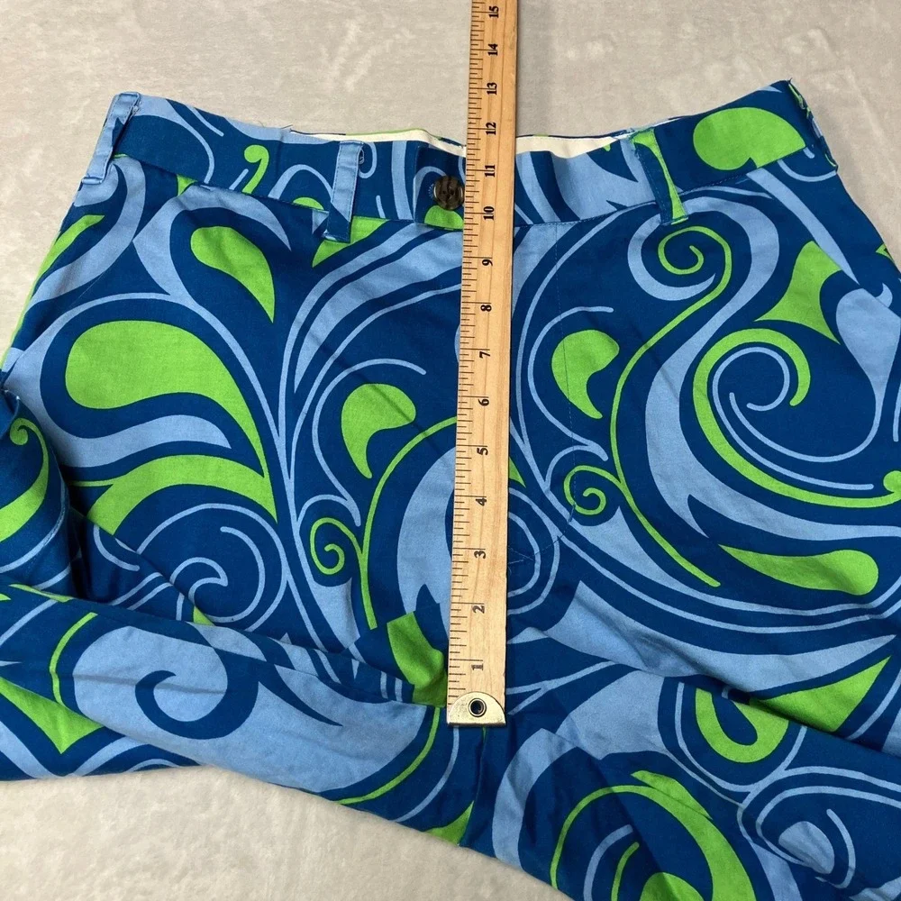 Loudmouth Golf Shorts Psychedelic Swirl Blue Green Paisley Men 32